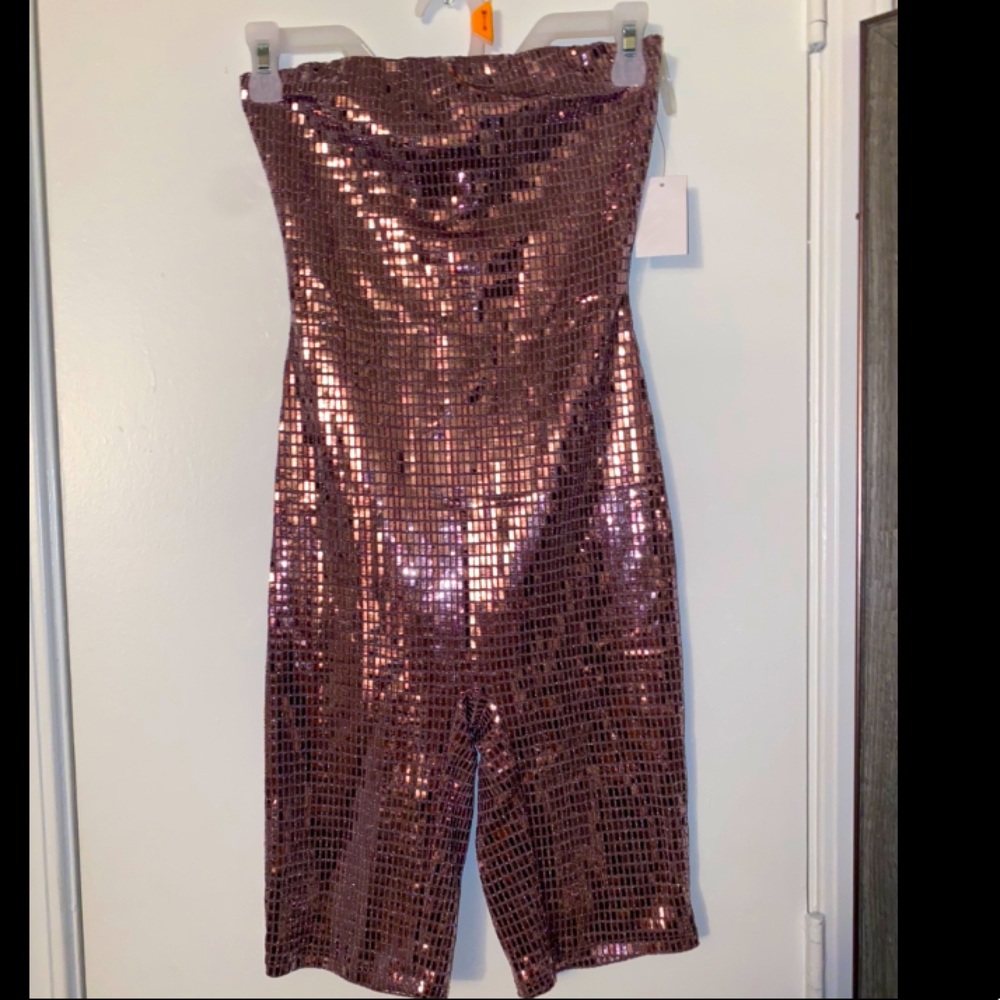 Pink shimmery romper